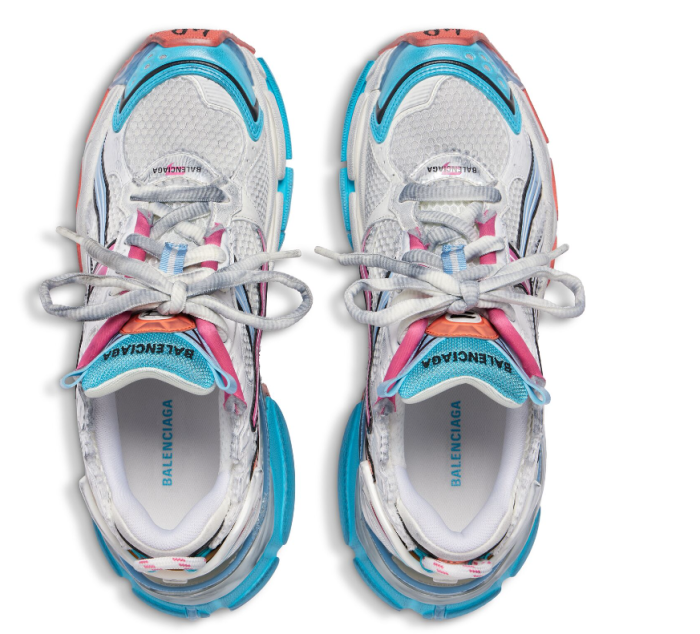 Ba*len*cia*ga runner panelled sneakers