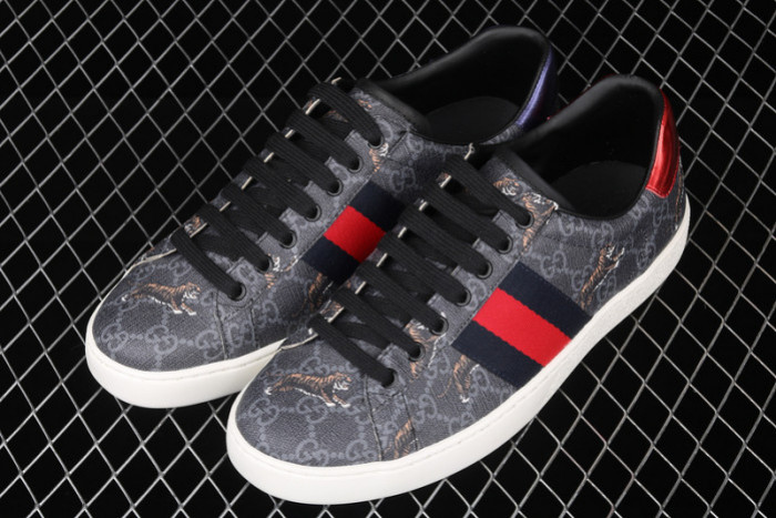 G*u*i jbg leather and sued black and tiger ‎429445 g0k20 1102