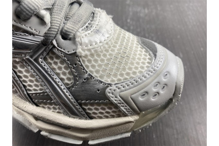 BALCIA Track Runner White Grey Silver