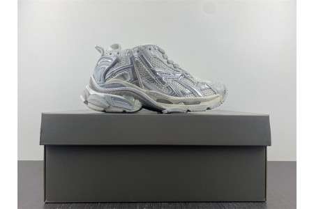 BALCIA Track Runner White Grey Silver